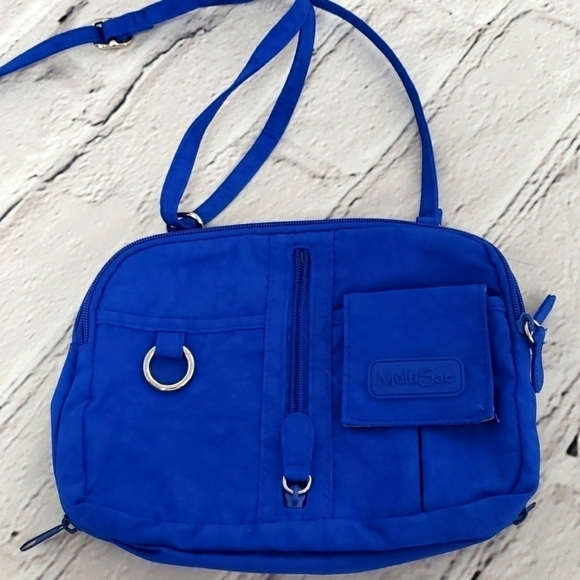 Multi Sac Royal Blue Crossbody Bag 7x9 VGUC - Picture 12 of 12